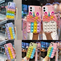 pop figet toys coin purses case for samsung galaxy a01 a02s a03s a12 a22 a32 a42 a52 a72 a82 5g wallet bags zipper bubble cover