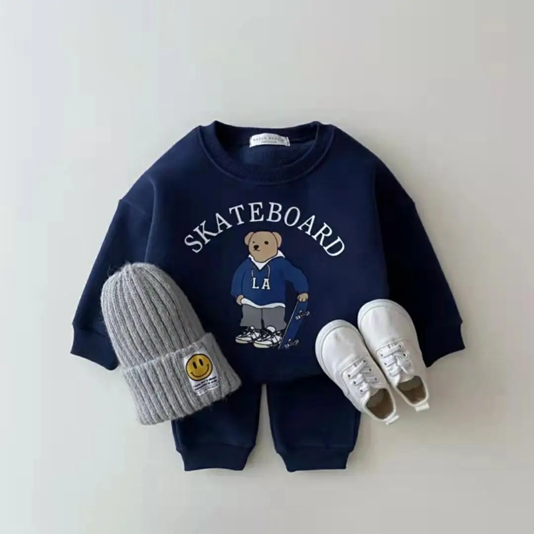 Весенняя новинка детская повседневная одежда костюм для маленьких мальчиков и