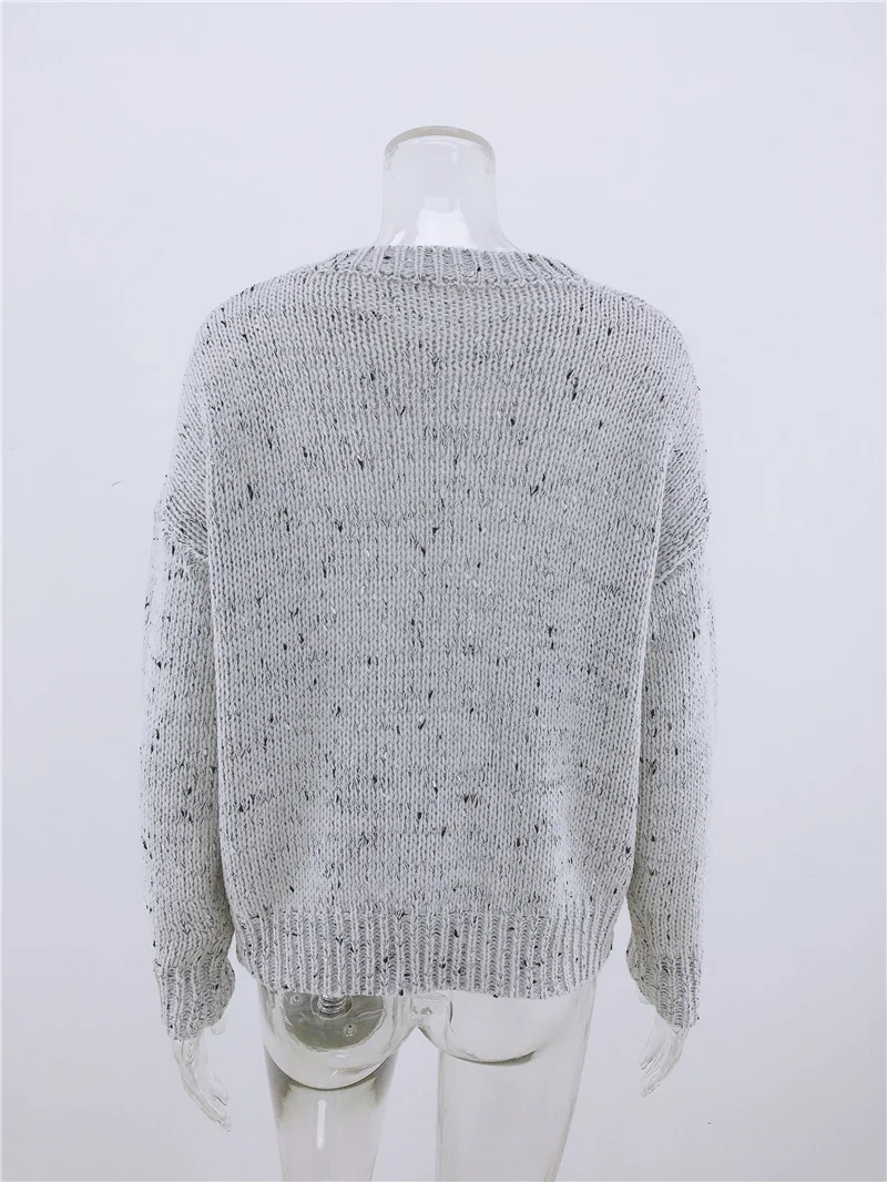 

Fitshinling 2020 Autumn Winter Sweaters For Women Grey Solid Basic Jumper Knitwear Long Sleeve Slim Pullover Sweater Female New