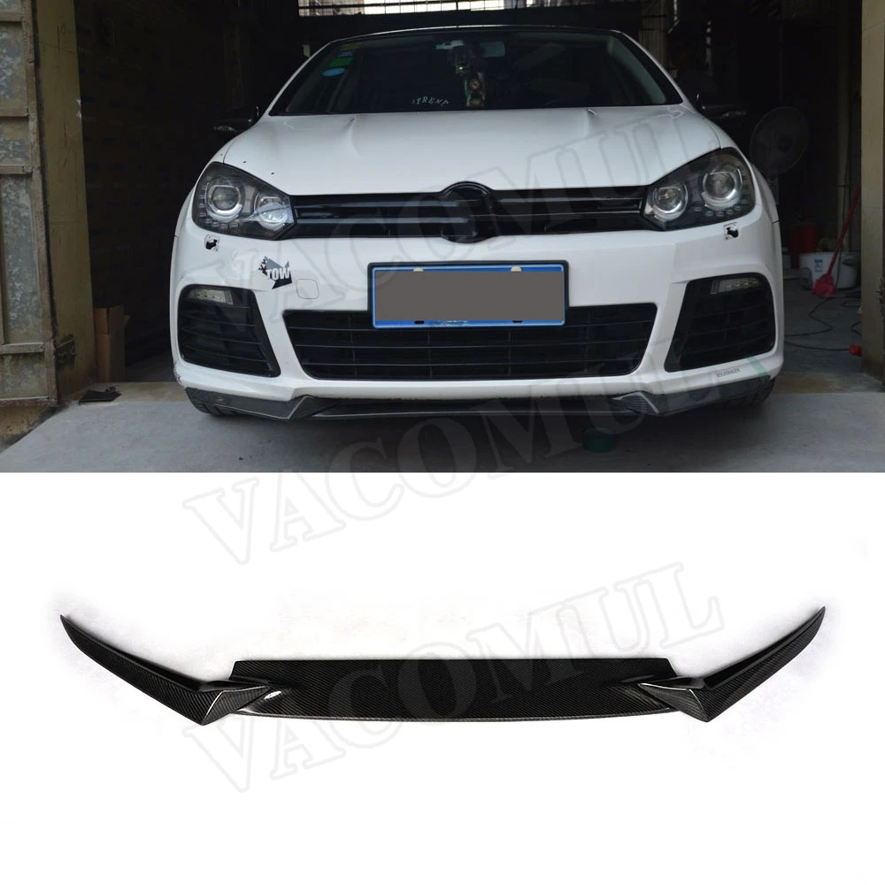 Передний спойлер из углеродного волокна для Volkswagen VW Golf 6 VI MK6 R20 2010 2013 Scirocco R 2009 2014