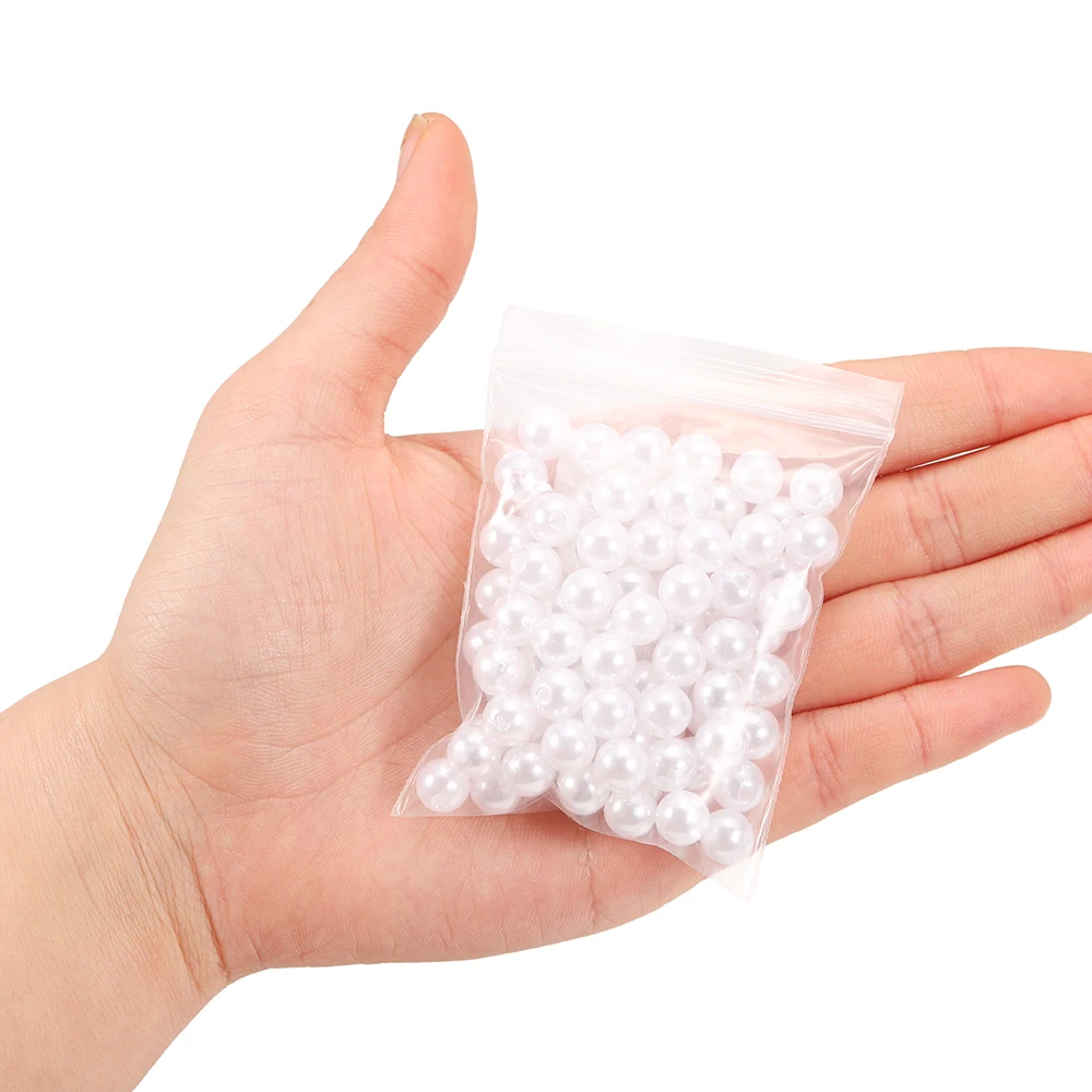 

3-20mm Plastic White Imitation Pearl Spacer Beads Loose Pearl Bead With Hole For DIY Jewelry Making Findings Accessories