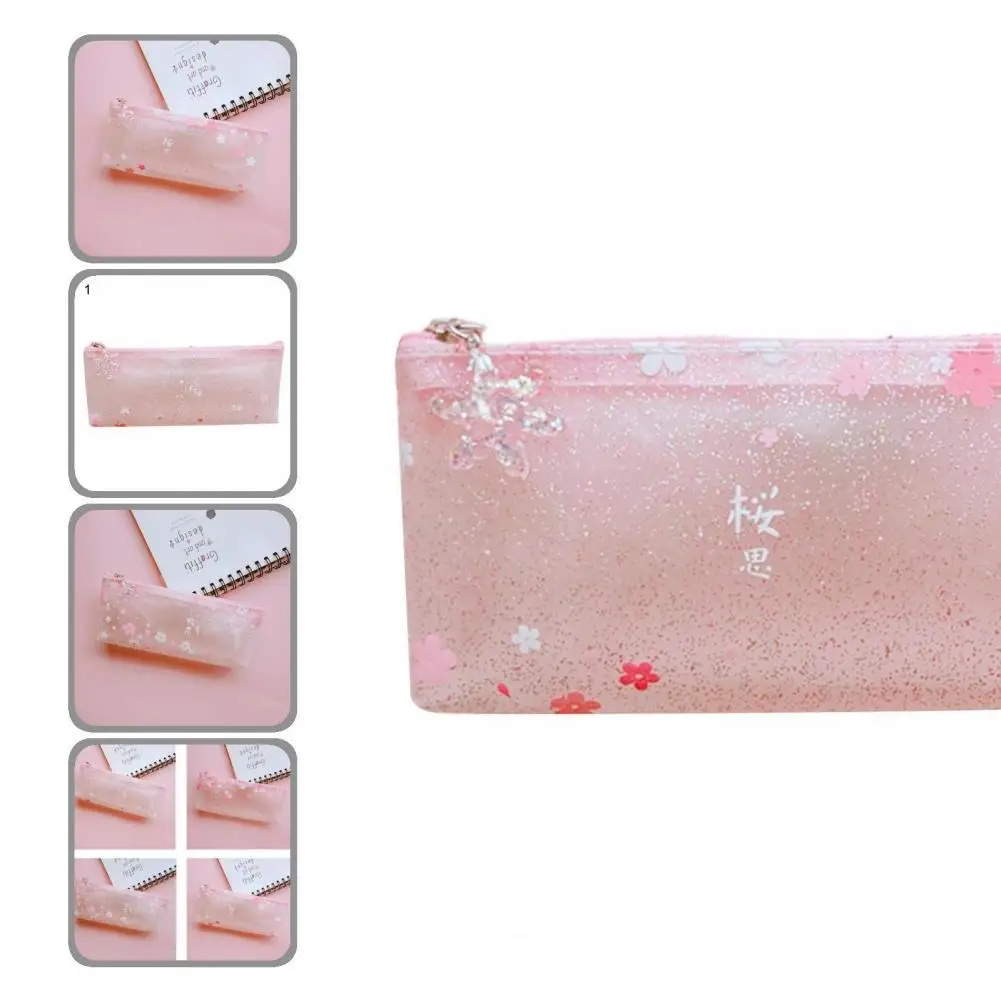 

Useful Frosted Sakura Pencil Pouch Pencil Pouch Lightweight Frosted