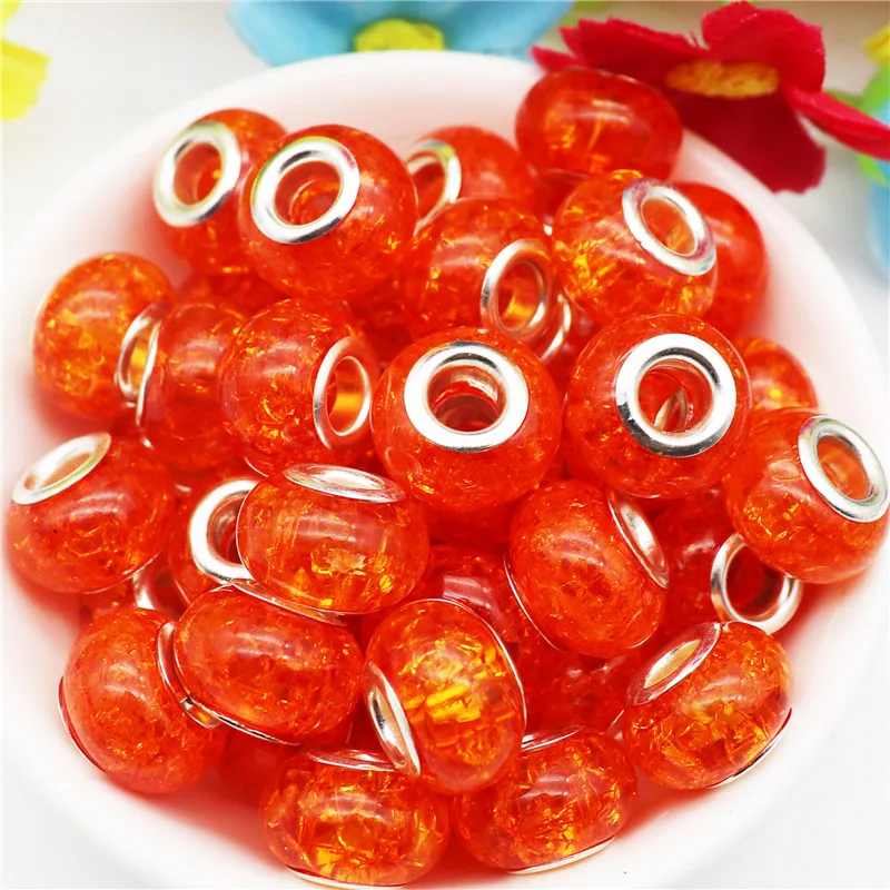 Круглые бусины из пластика и смолы для изготовления ювелирных изделий с большим