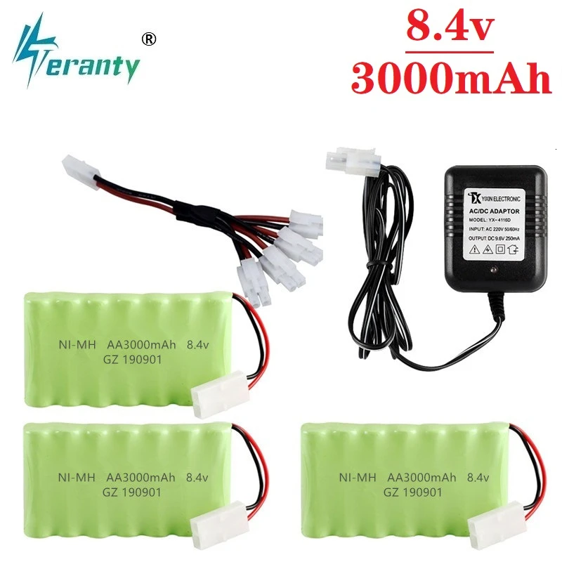 Обновление 8 4 v 3000 мА/ч никель металл гидридного Батарея + зарядное устройство для