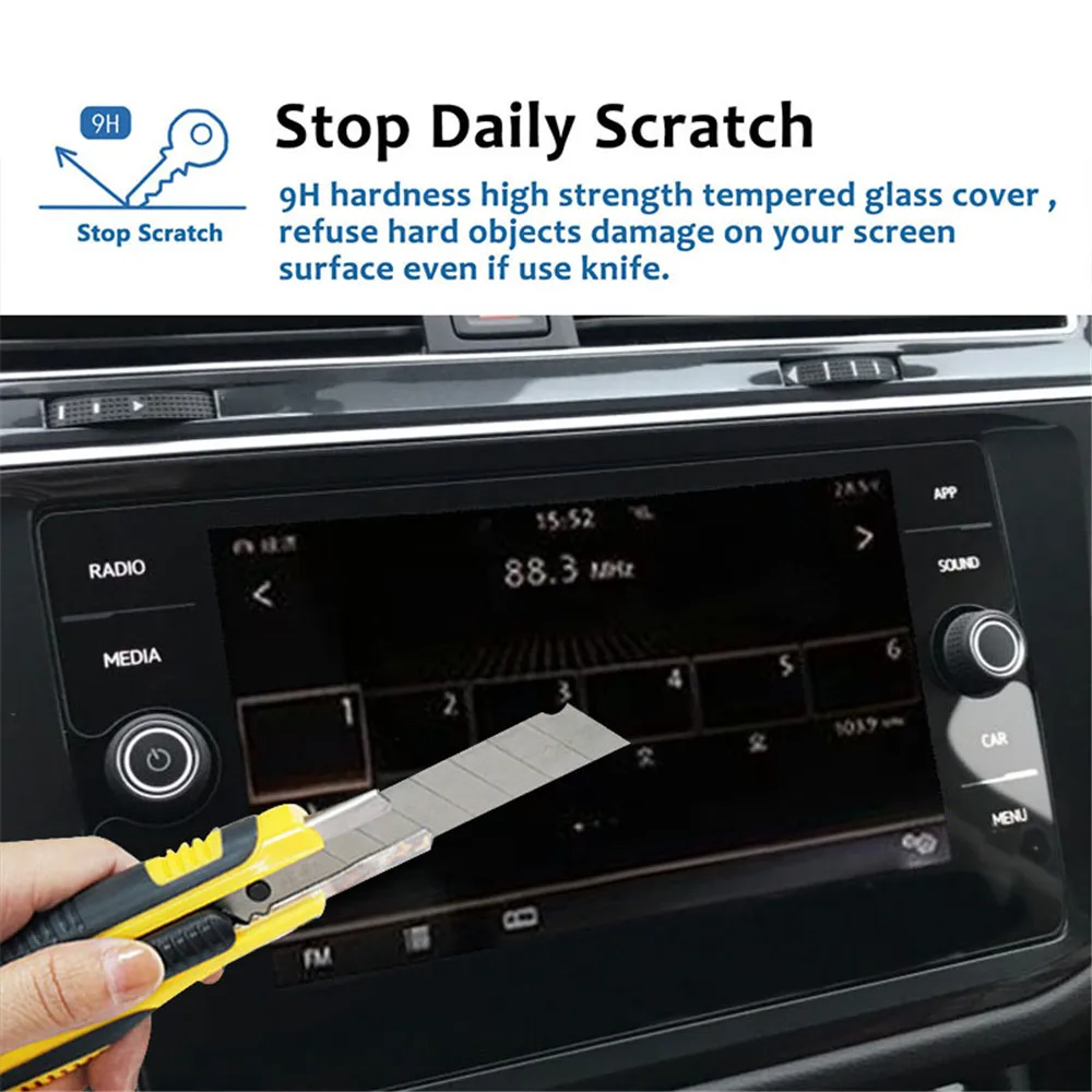 Замена автомобиля gps 8 дюймов навигации экран протектор Закаленное стекло