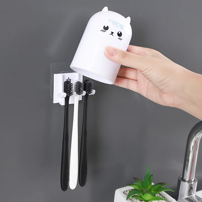 Аксессуары для ванной комнаты Волшебный держатель зубных щеток без перфорации 3