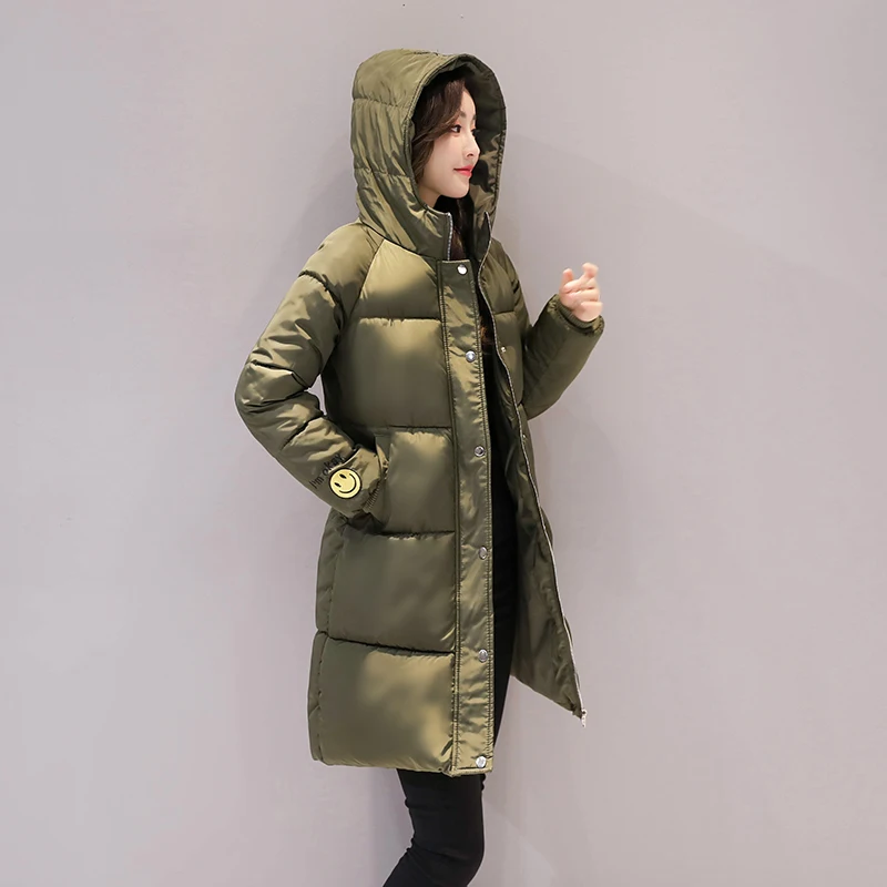 Army Green AYUNSUE зимняя куртка женская парка Kawaii длинное пальто Женская Корейская парка милые женские s куртки Abrigos Mujer Invierno 803 YY1495 - Цвет: Army Green