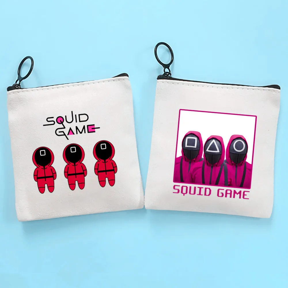 

Korean TV Squid Game Kawaii Cartoon 456 New Women Mini Coin Purses Original Card Holder Small Wallets Change Money Bag