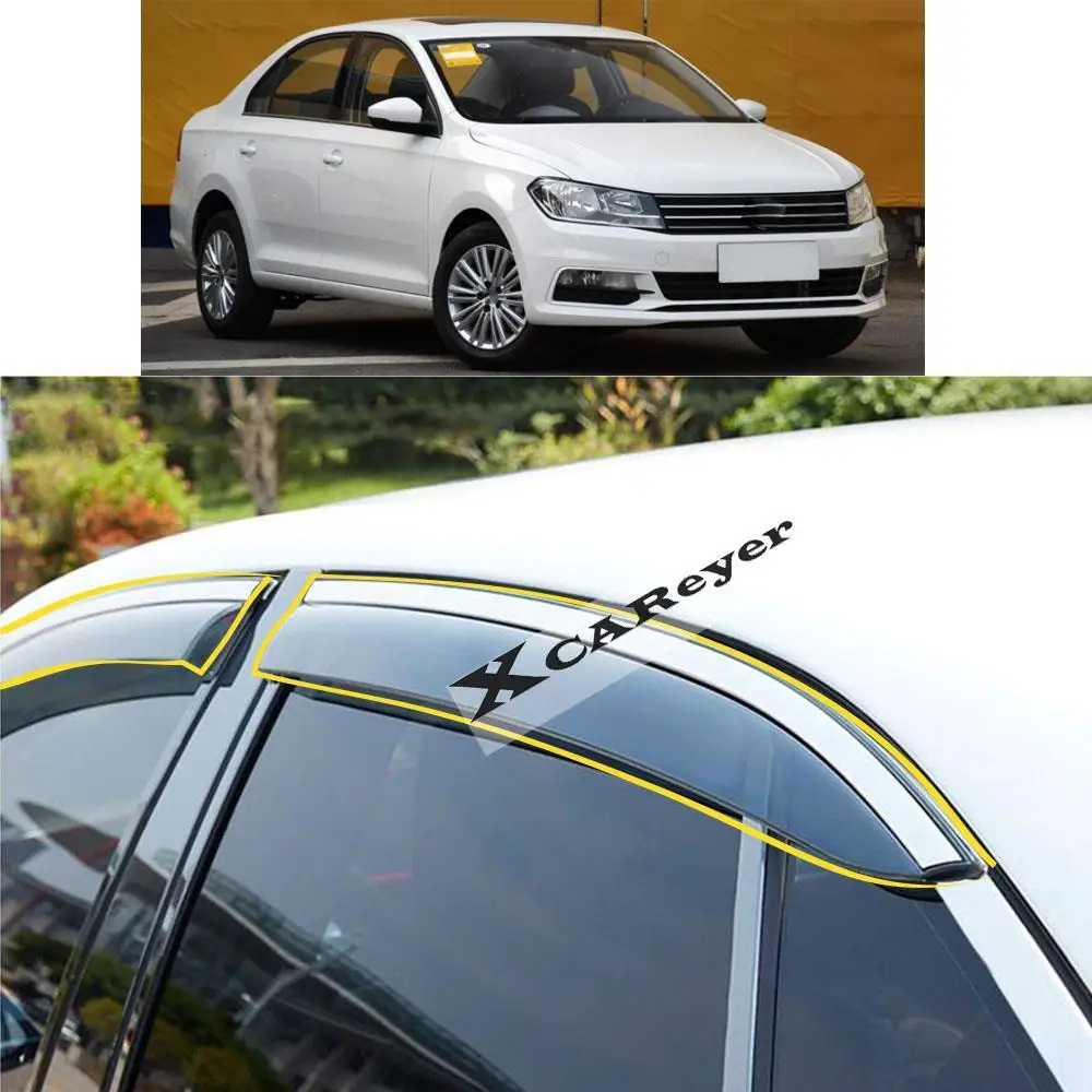

Автомобильная наклейка для VW Volkswagen Santana/Jetta 2013 2014 2015 2016 2017-2020, пластиковое стекло, ветрозащитный козырек, защита от дождя/солнца, вентиляция