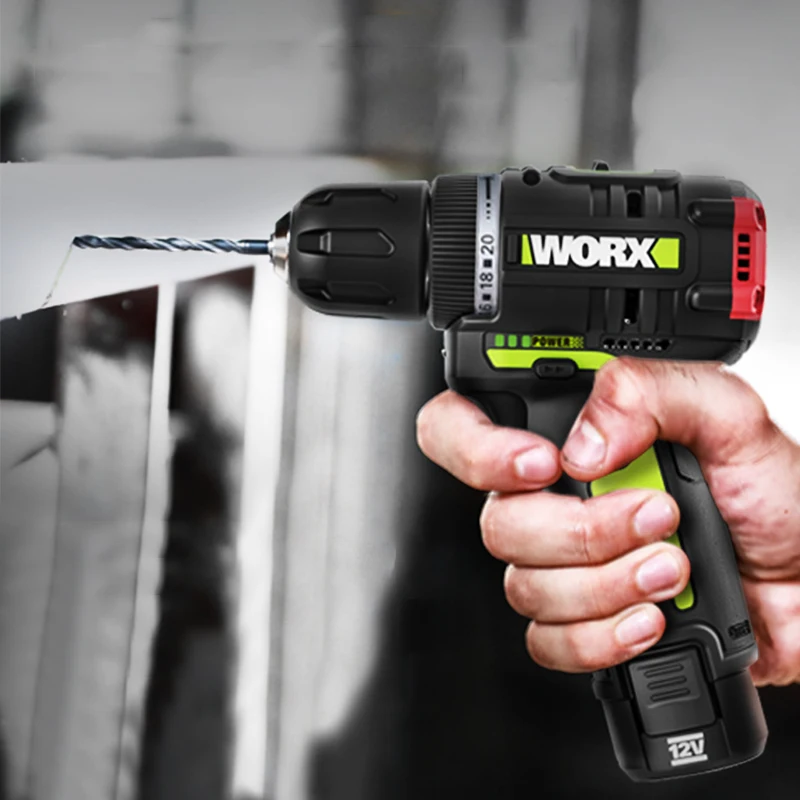 

WORX 12V Electric Screwdriver Cordless Drill Mini 320NM Max Torque Wireless Power Driver 2000mAh Lithium-Ion Battery 2-Speed