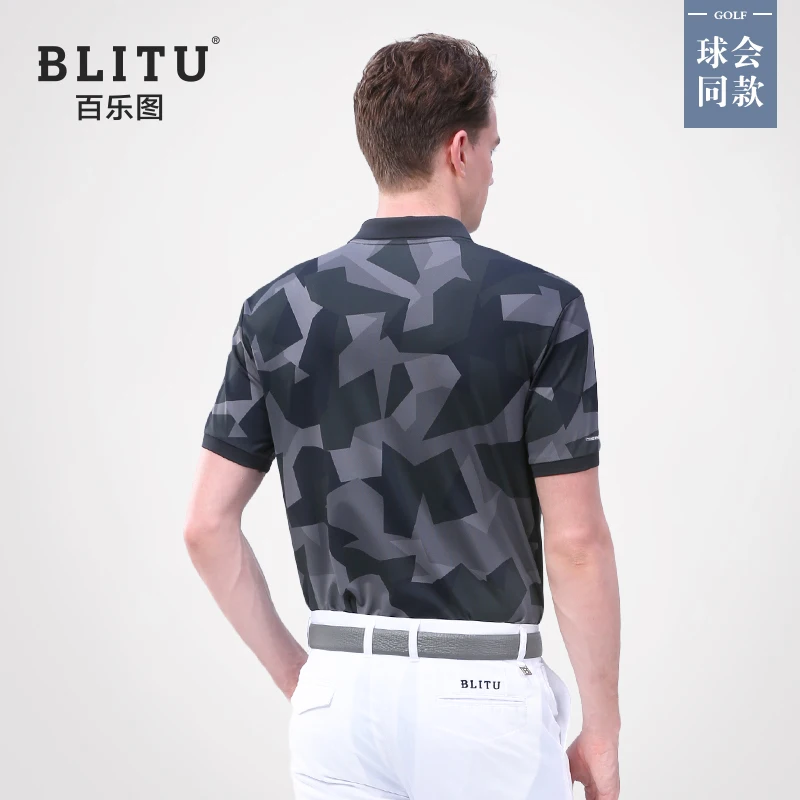 Мужская футболка для гольфа с коротким рукавом летняя спортивная дышащая