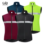 Мужской велосипедный жилет WOSAWE, зимний ветрозащитный теплый флисовый светоотражающий жилет без рукавов для езды на велосипеде