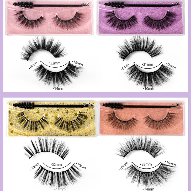 Синтетические ресницы натуральные накладные парные волосы оптовая продажа