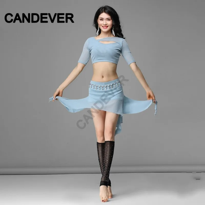 Женский костюм для танца живота комплект из топа и юбки профессиональный