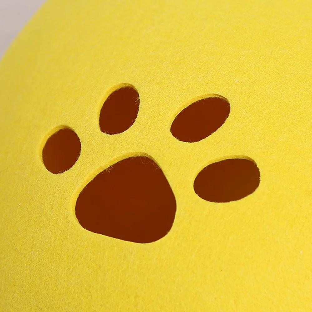 Кота собаки кровать пещера спальный мешок на молнии яйцо Форма войлочную ткань