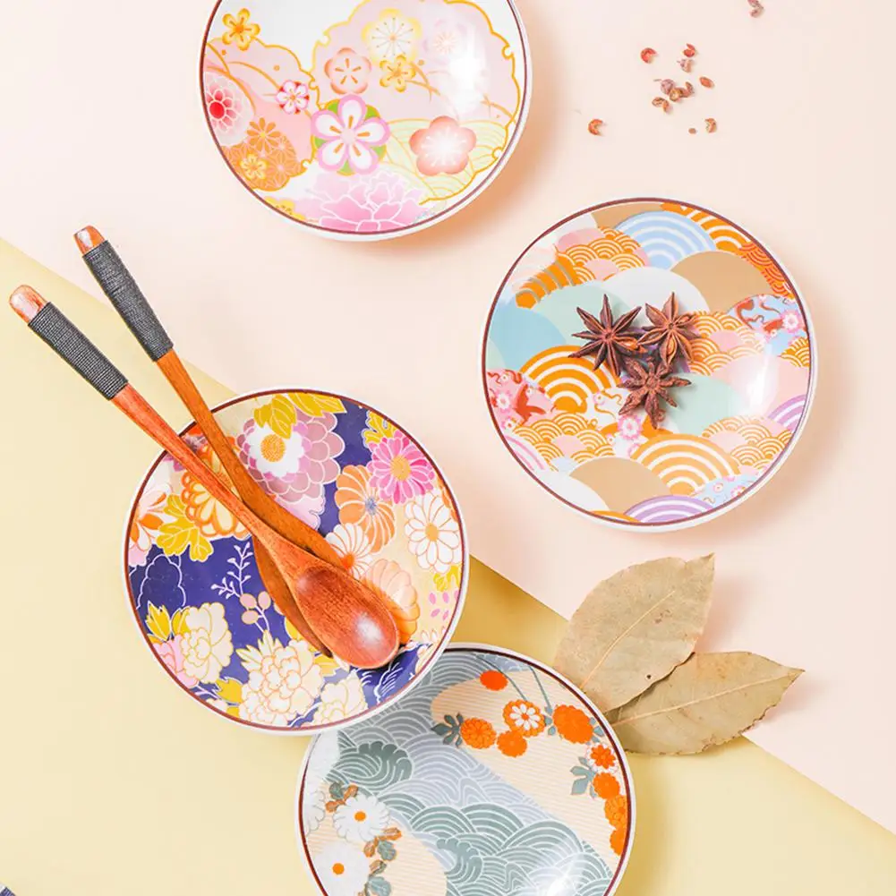 Adeeing 4Pcs/Set 4.8Inches Cherry Blossom Pattern Series Ceramic Dish Set | Дом и сад