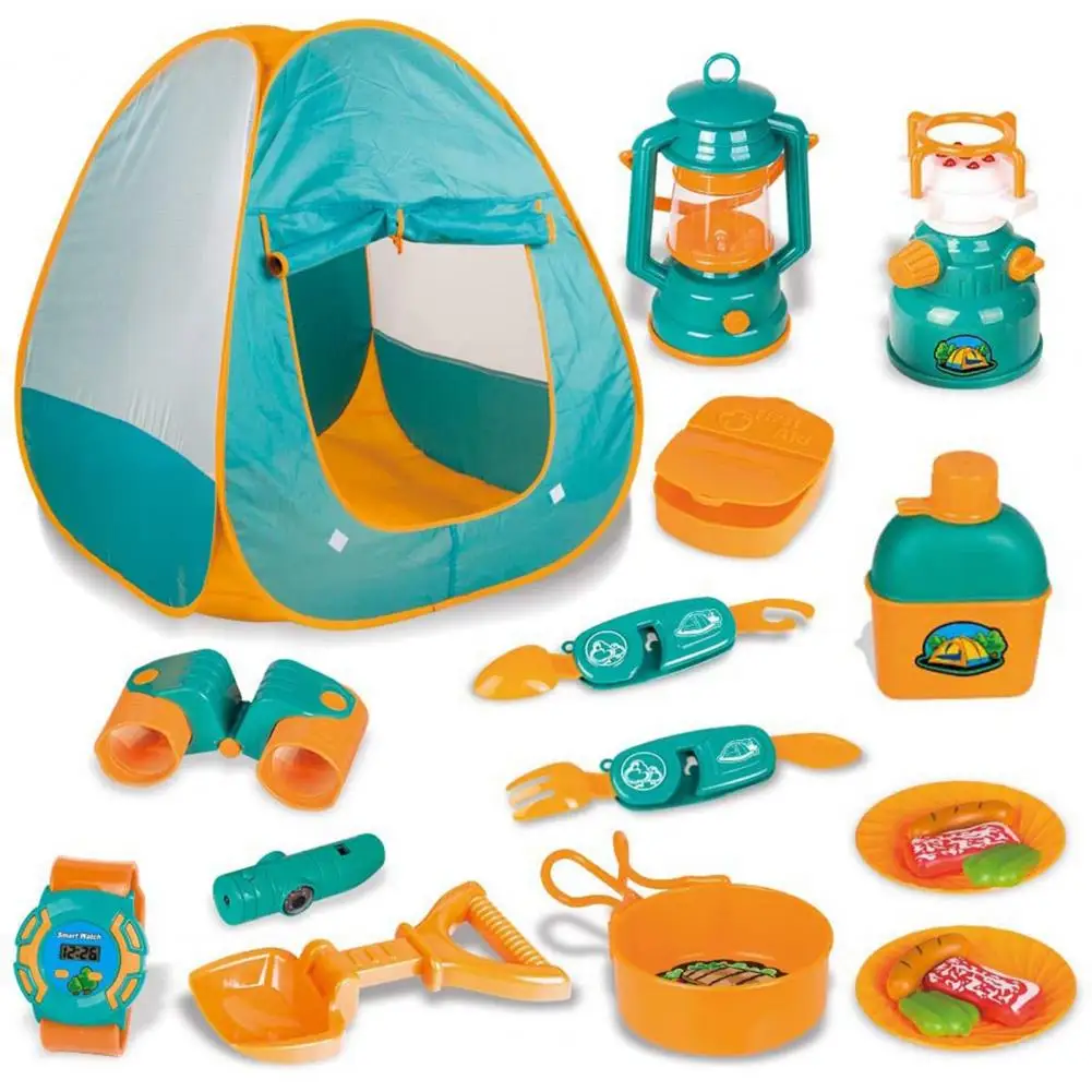 

Camping Toy Realistic Early Education Plastic Outdoor Parent-Child Interactive Game Toys Camping Tools Set for Kids