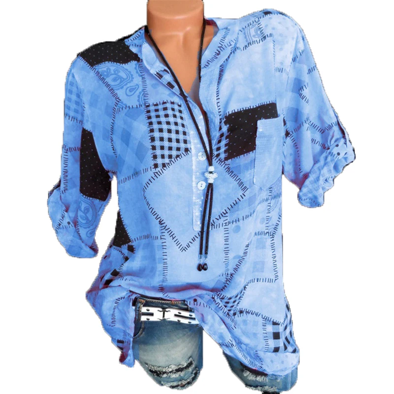 Женская сорочка женские топы женская одежда модные блузы размера плюс 2020|Блузки|