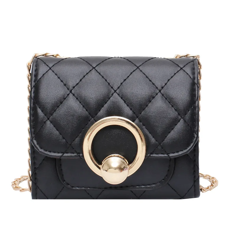 

Women Fashion Small Square Bag Solid Color Chain Shoulder Bag Simple-style Crossbody Bag
