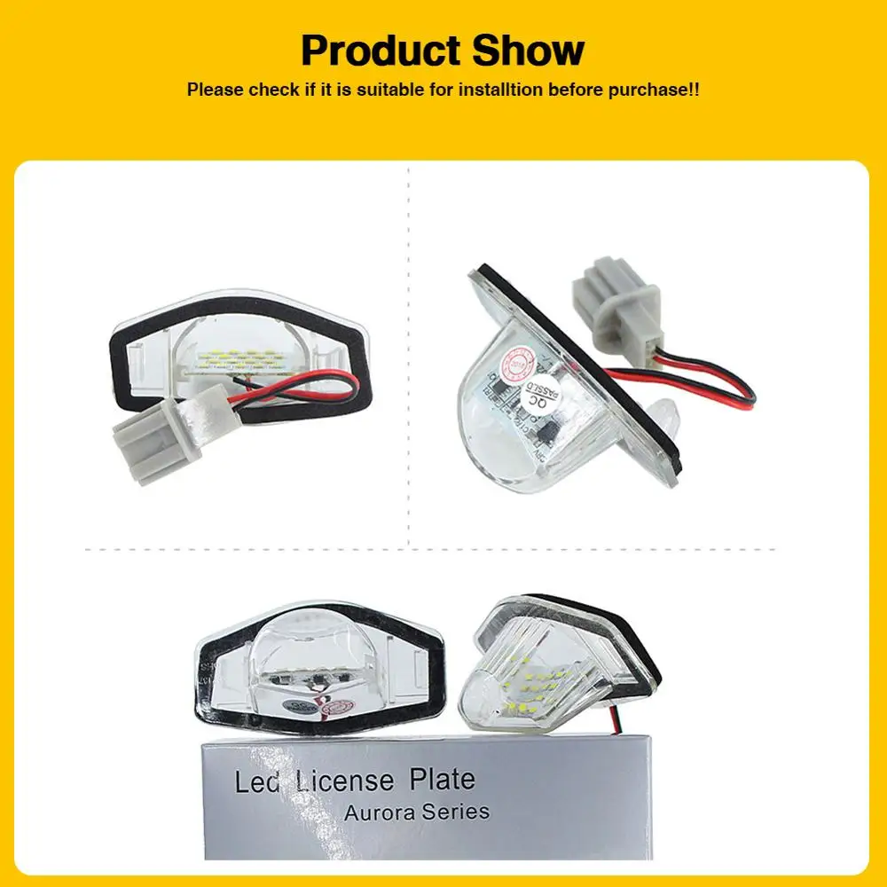 2x ошибок Led номерные знаки светильник для Honda Crv Fit Jazz Crosstour Odyssey|Сигнальная лампа| |