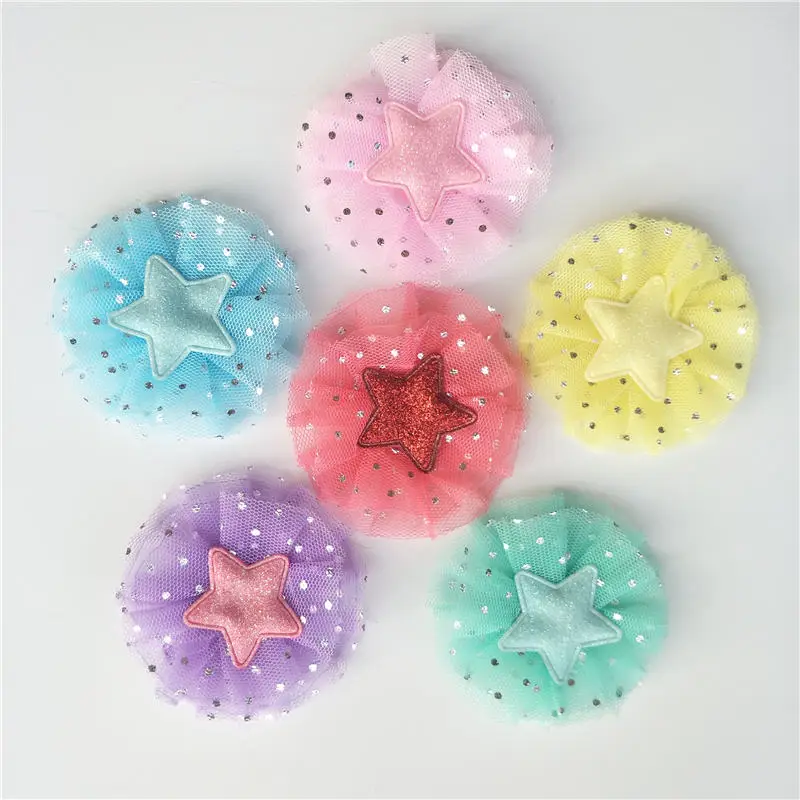 Аппликация для детских заколок волос 6 5 см 24 шт./лот|padded applique|padded flower appliquepadded star