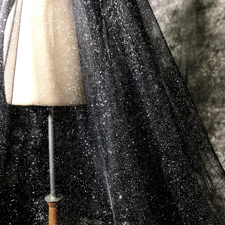 Специальное черное блестящее Сетчатое дизайнерское платье с блестками одежда