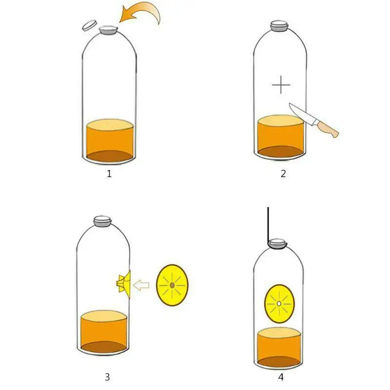 

10pcs 7cmx6.5cm/2.75inx2.56in Bee Trap Yard Wasp Trap Reusable Plastic Hornets Yellow Jacket Catcher Insects Killer Pest Control