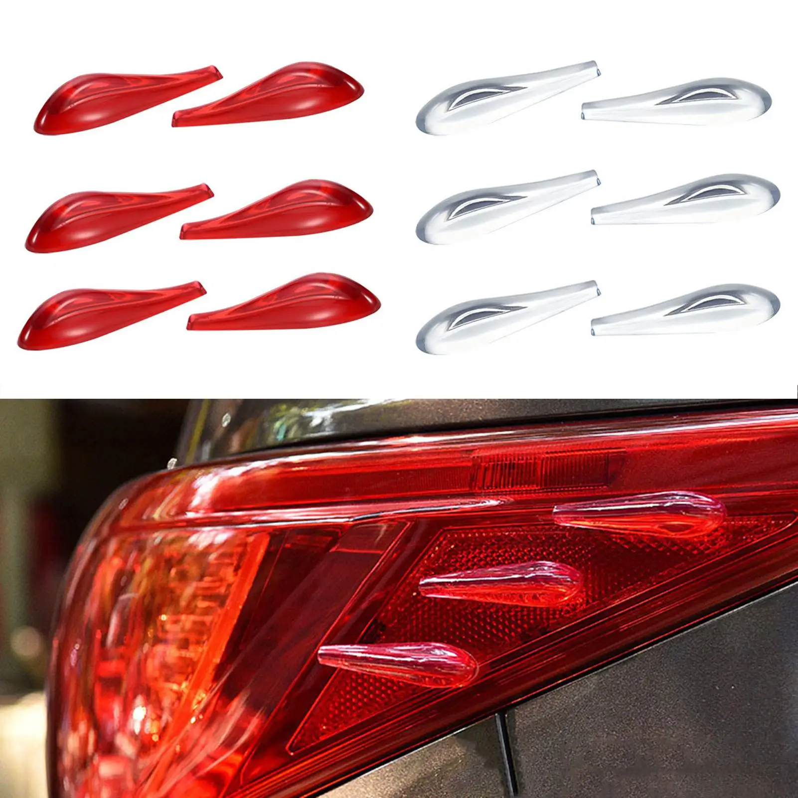

6Pcs Anti-scratch Anti-collision Wind Resistance Noise Reduction Strip Spoiler
