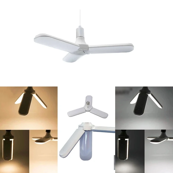 Светодиодный подвесной светильник Складная Лампа трубка с вентилятором E27