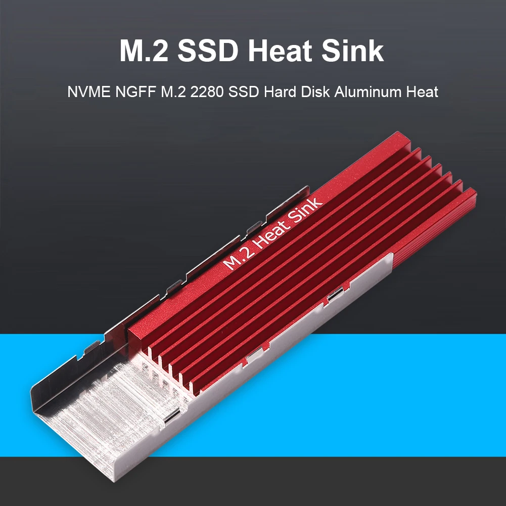 

M.2 SSD NVMe Heatsink Cooler M2 2280 SSD Solid State Hard Disk Radiator M.2 NVME NGFF Aluminum Heat Sink Cooling Thermal Pad