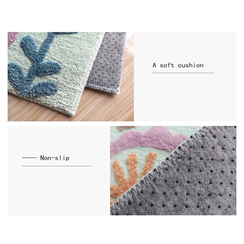 

Cute Pattern High Water Absorbent Bathroom Carpet Bath Mat Multi Sizes Bathroom Mat Rug Anti-Slip Toilt Balcony Bath Rug Pad