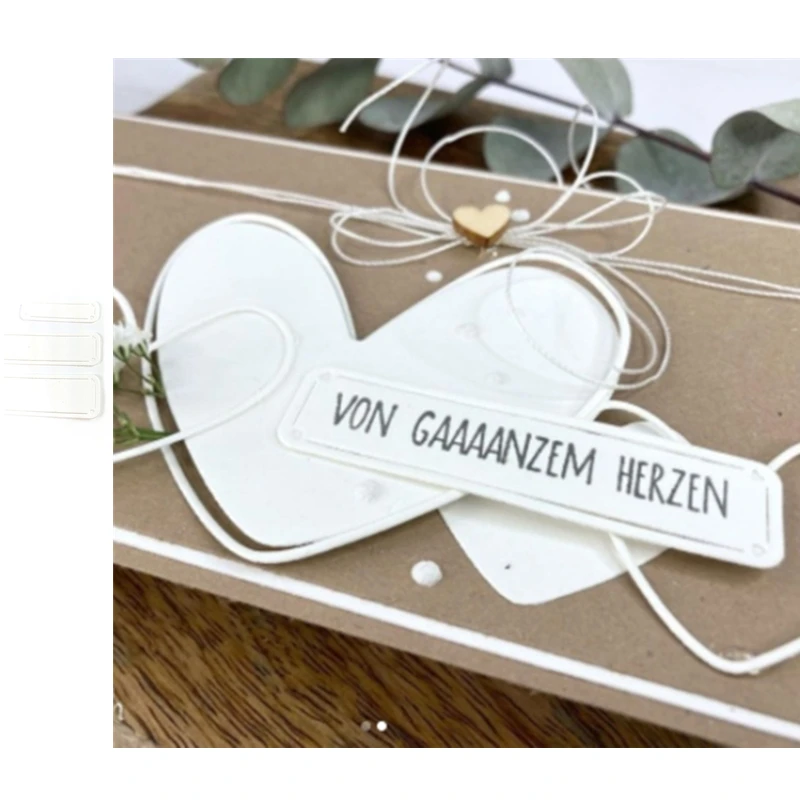 

Greeting Card Label Tips Decoration Metal Cutting Dies Label DIY Scrapbooking Craft Embossing Stamp Stencil Make Albums New