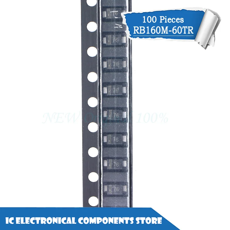 

New original RB160M-60TR RB160M-60 60V 1A SOD-123 100pcs/lot