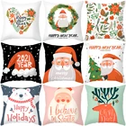 Рождественская наволочка, домашние декоративные подушки для дивана, милые Чехлы для диванных подушек Santa Cruz, кресло для сна в кровати, новый год 2022