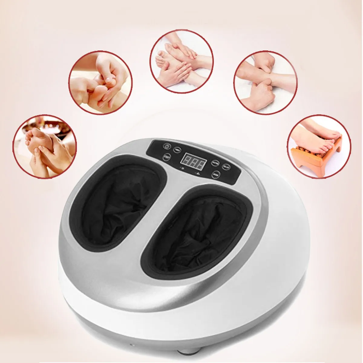 Электрический массажер для ног с подогревом и давлением воздуха 220 В | Красота