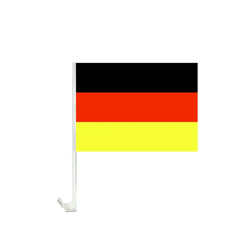 

22x33cm Polyester German Deutschland Germany National Car Flag Car Window Decoration Flags Banner with Pole