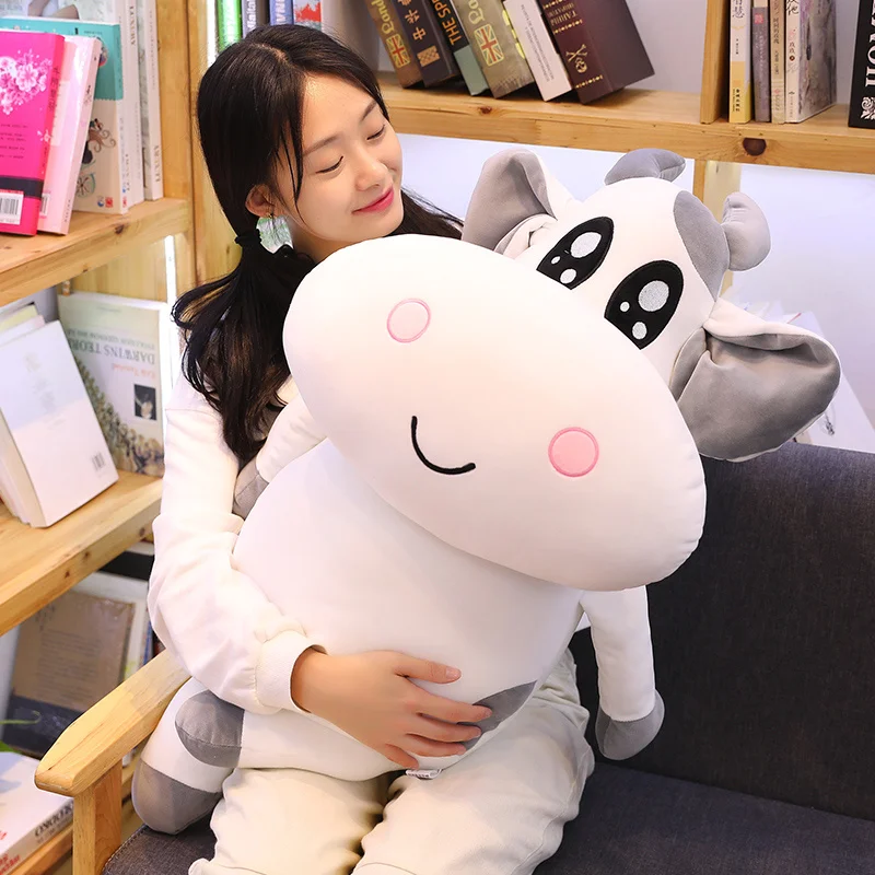 

30cm 50cm 70cm Kawaii Animals Kids Milk Cow Pillow Cartoon Stuffed Cattle Cute Plush Doll Kids Toy Gift