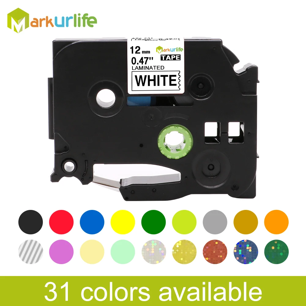 Markurlife 31 Colors TZe-231 Label Tape Compatible for Brother Label Printer Tapes tz241 tz251 tz131 tz641 tz221 tz141 TZ-131