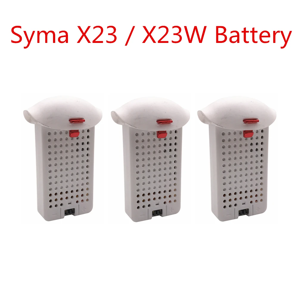 

3PCS 3.7V 500mAh Lithium Battery for SYMA X23 X23W RC Aircraft Parts Drone Spare Parts Battery Accessories Black White 2 Colors