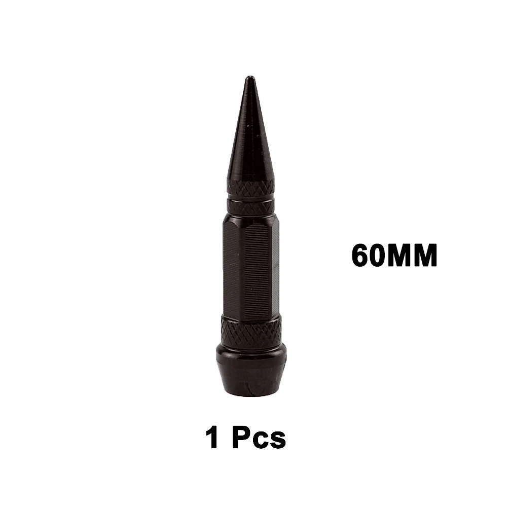 60mm Black 1pcs 1 шт. Универсальный Алюминий сплава для автомобилей и мотоциклов Автомобильный велосипед Спайк Форма пыле шин колесо, Шпиндельный колпачки стайлинга автомобилей Тюнинг - Цвет: 60mm Black 1pcs