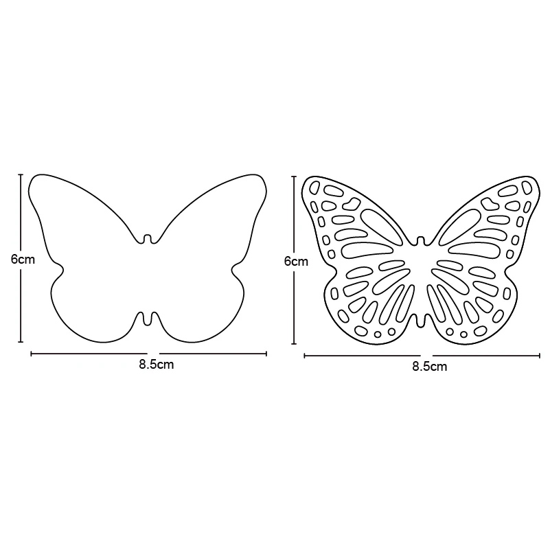 Металлические режущие штампы вырезанные бабочкой украшения скрапбукинг ремесло