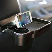 1pc universal car rear back seat drink holder table auto plastic drink food cup tray phone holder auto water glass holder black