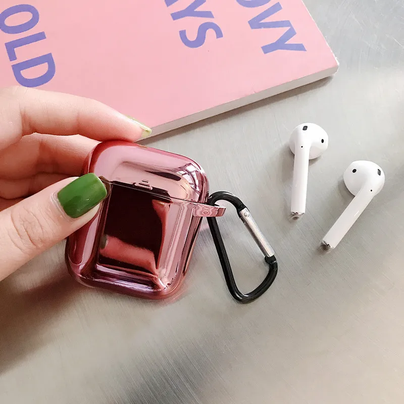Гальванический мягкий корпус для наушников для airpods чехол Bluetooth Беспроводная Противоударная сумка для зарядки airpod защитный чехол