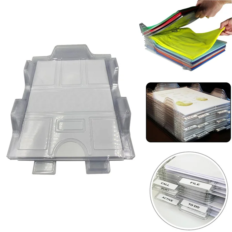 4/8 шт. Одежда Органайзер Системы анти футболка со складками держатель для