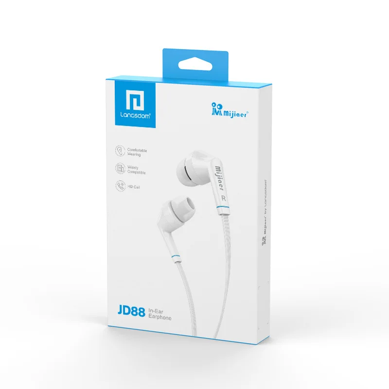 

Smart Headphones Hot-Selling In-Ear Flat Cable Extra Bass Cellphone Headphones Ear Buds Headphones with Microphone ear buds