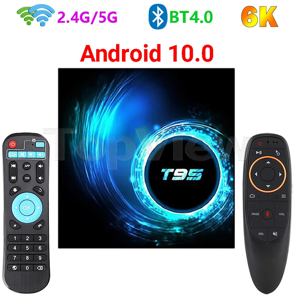 6K ТВ коробка Android 10 0 Allwinner H616 4 ядра A53 Процессор 100M Ethernet 5G Wi Fi BT4.0 HDR H.265 4K со