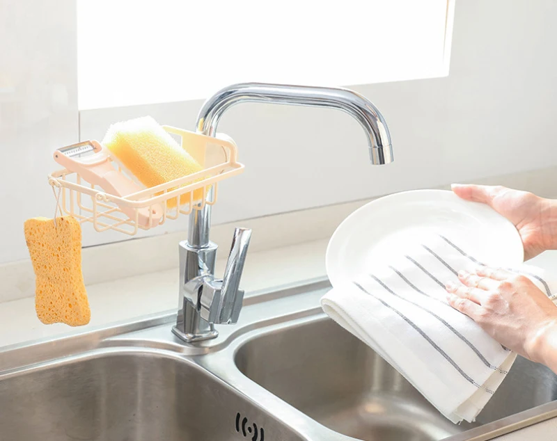 

Sponge Rag Sink Drain Rack With Hook Faucet Rack Bathroom Shelves Bathroom Hardware Kitchen Fixture Faucet Rack