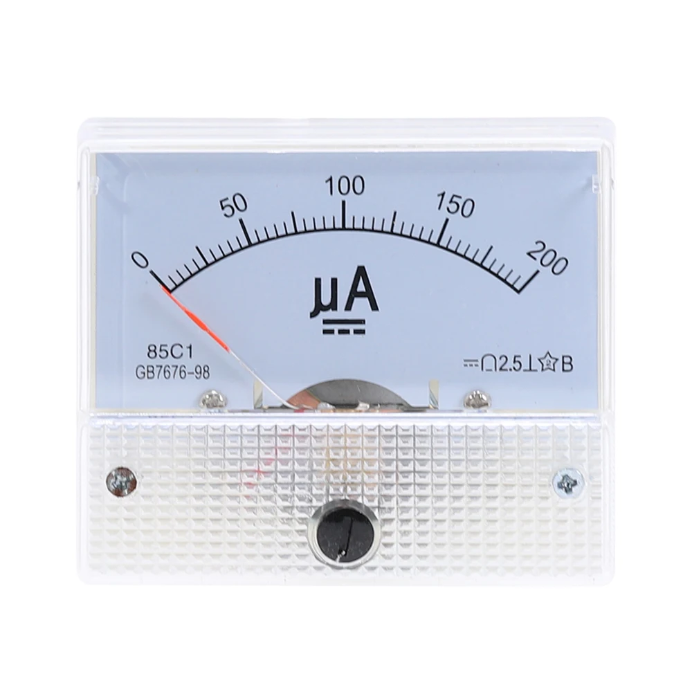 DC 85C1-UA аналоговый измеритель тока 30uA 50uA 100uA 200uA 500uA Аналоговый Амперметр Панель