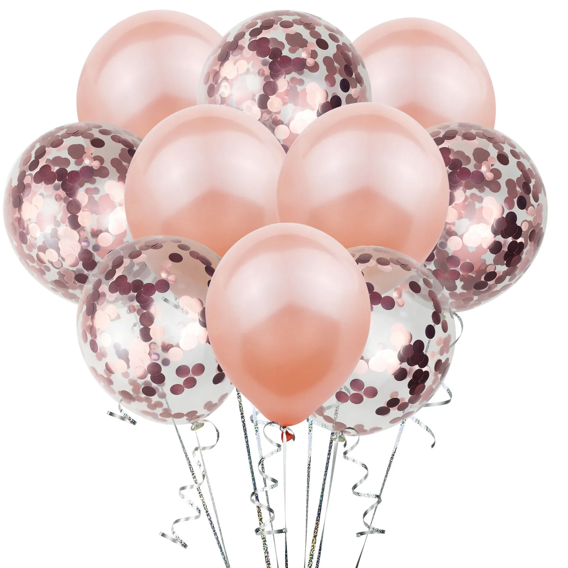 10pcs/lot 12inch Latex Balloons And Colored Confetti Birthday Party Decorations Mix Rose Wedding Decoration Balloon | Дом и сад
