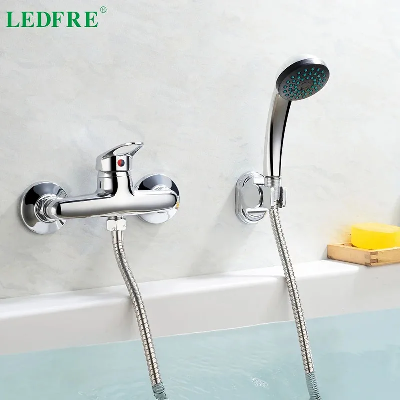 Смеситель для ванной LEDFRE LF56C130 одноуровневый кран холодной и горячей воды одна